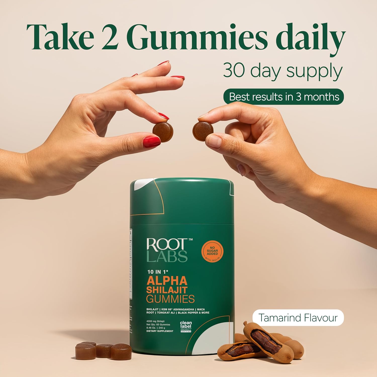 10 - In - 1 Alpha Shilajit Gummies | 4000 Mg Pure Himalayan Shilajit, Tongkat Ali, Maca Root, 75% Fulvic Acid | Shilabsorb Bioavailability Tech | Sugar - Free Vegan, 85+ Trace Minerals | 60 Pack - Vitamen Store