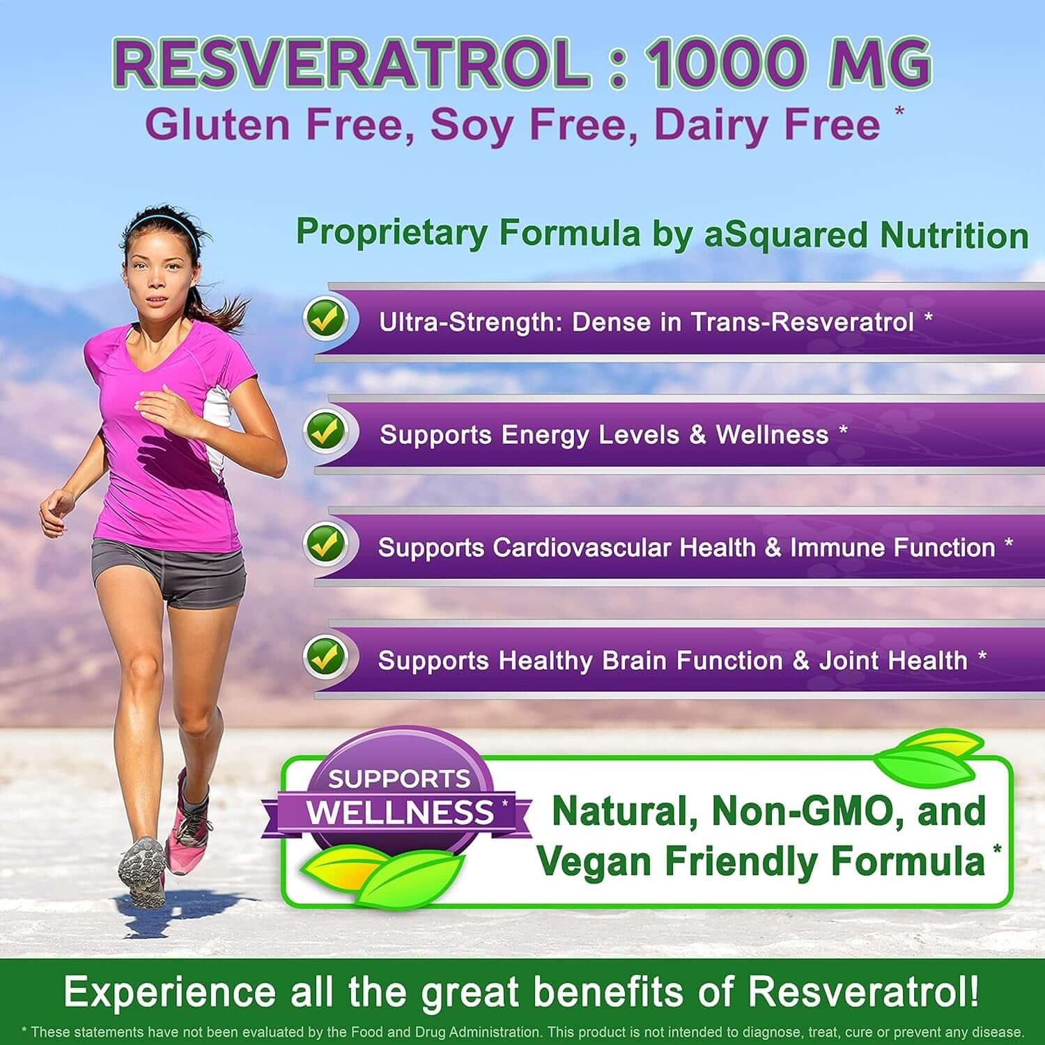 100% Natural Resveratrol 1000mg – Max Strength Antioxidant Supplement, Trans - Resveratrol Pills – 180 Capsules - Vitamen Store