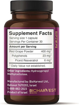 12 - Hour Long - Lasting Piceid Resveratrol Supplement. Nitric Oxide Supplement. Supports Heart Health, Blood Flow, Boost Oxygen Superfood Powder, Keto Friendly. Vegan & Non - Gmo. 60 Day Supply. - Vitamen Store