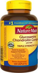 Nature Made Glucosamine Chondroitin Complex with MSM, 120 Caplets, 60 Day Supply