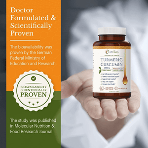 A1 Vitality Turmeric Curcumin Novasol Supplements 1000Mg More Potent than Bioperine - Inflammation, Joint Pain Relief - 185X Bioavailable than Turmeric Black Pepper Capsules – Best Natural Softgels - Vitamen Store