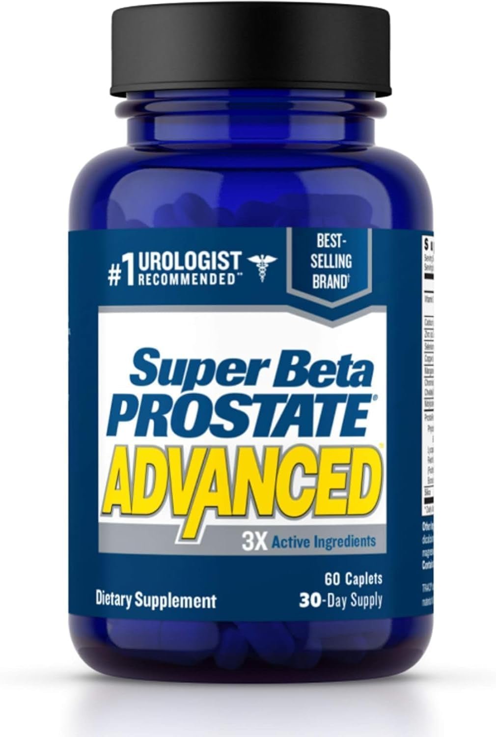 Advanced Prostate Supplement for Men – Beta Sitosterol Not Saw Palmetto. (60 Caplets, 1 - Bottle) - Vitamen Store