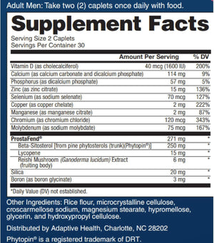 Advanced Prostate Supplement for Men – Beta Sitosterol Not Saw Palmetto. (60 Caplets, 1 - Bottle) - Vitamen Store