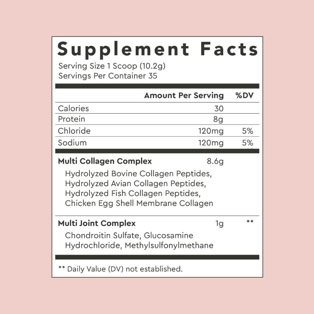 Alaya Multi Collagen Powder - Type I, II, III, V, X Hydrolyzed Collagen Peptides Protein Powder Supplement with MSM + GC (Vanilla) - Vitamen Store
