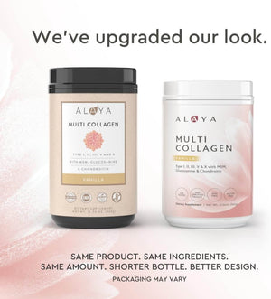 Alaya Multi Collagen Powder - Type I, II, III, V, X Hydrolyzed Collagen Peptides Protein Powder Supplement with MSM + GC (Vanilla) - Vitamen Store