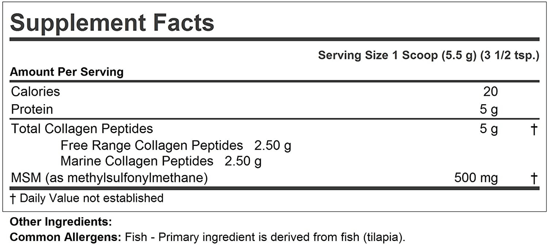 Andrew Lessman Marine & Free Range Collagen Peptides Powder & MSM 120 Servings - Supports Radiant Smooth Soft Skin, Comfortable Joints. Super Soluble No Fishy Flavor No Additives Non - Gmo - Vitamen Store