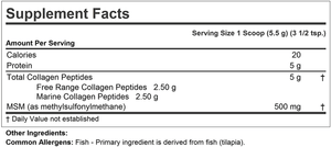 Andrew Lessman Marine & Free Range Collagen Peptides Powder & MSM 120 Servings - Supports Radiant Smooth Soft Skin, Comfortable Joints. Super Soluble No Fishy Flavor No Additives Non - Gmo - Vitamen Store