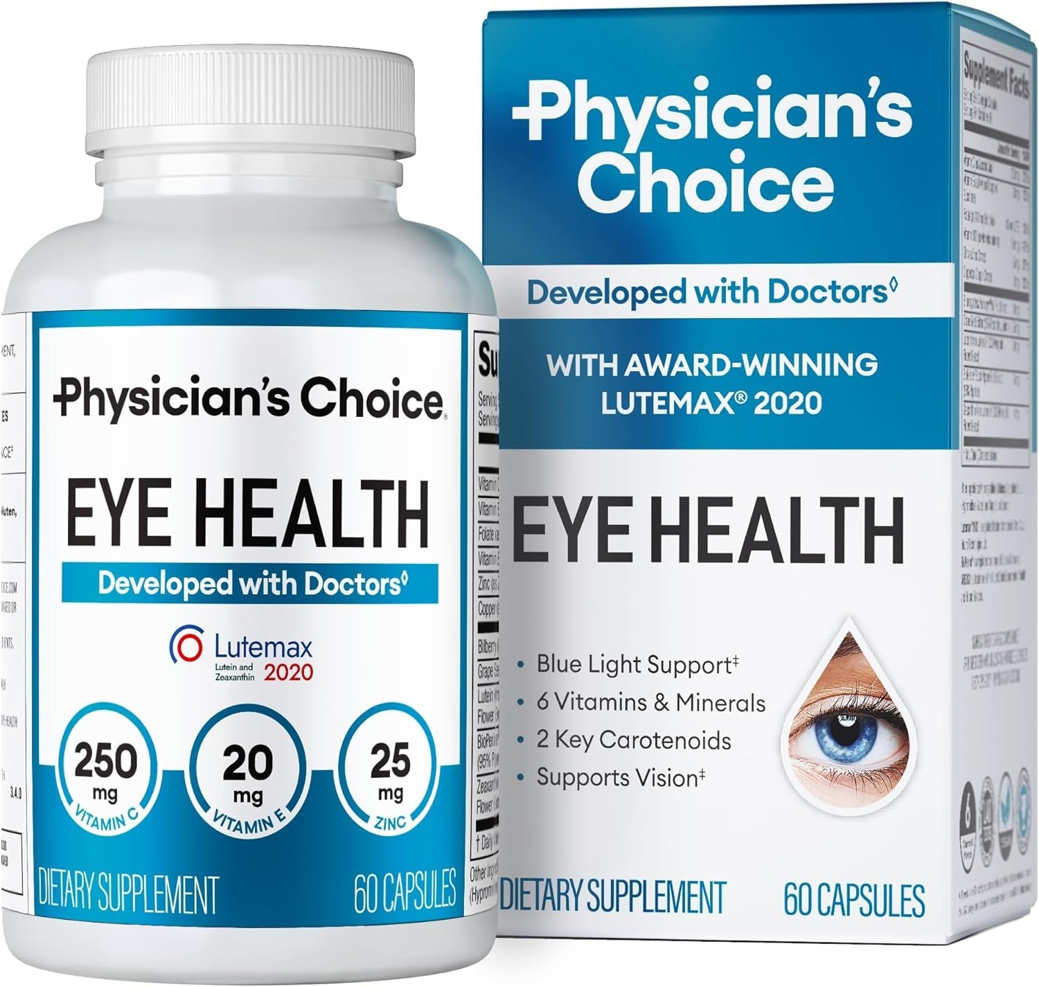 Areds 2 Eye Vitamins - Lutein, Zeaxanthin & Bilberry Extract - Carotenoid Blend - 60 capsules - Vitamen Store