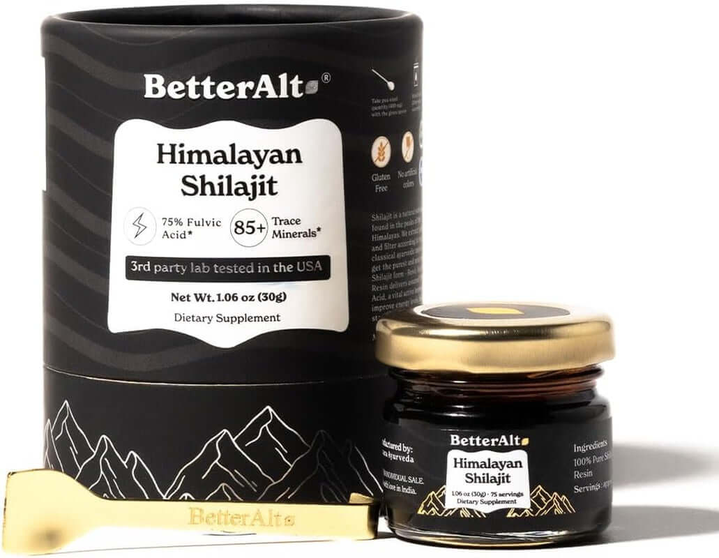 Betteralt Pure Himalayan Shilajit Resin | High Potency for Men & Women | 75 Servings for Stamina and Muscle Building, 85+ Trace Minerals, 75% Fulvic Acid, with Lab Test Report, 400Mg - Vitamen Store
