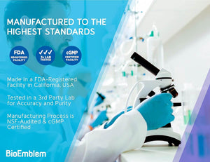 BioEmblem Triple Magnesium Complex – 300 mg Glycinate, Malate & Citrate – High Absorption – Vegan & Non‑GMO – 90 Capsules - Vitamen Store