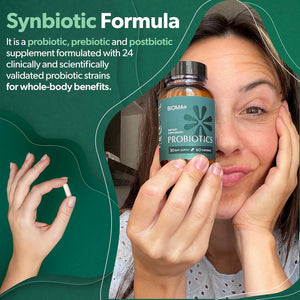 BIOMA Probiotics 3 - in - 1 Synbiotic Capsules - 60 Count - Vitamen Store