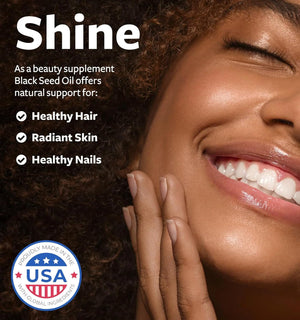 Black Seed Oil – 120 Softgel Capsules – Cold - Pressed Nigella Sativa with Vitamin E – Non - GMO, Vegan – 500 mg Each (1000 mg per 2 - Capsule Serving) - Vitamen Store