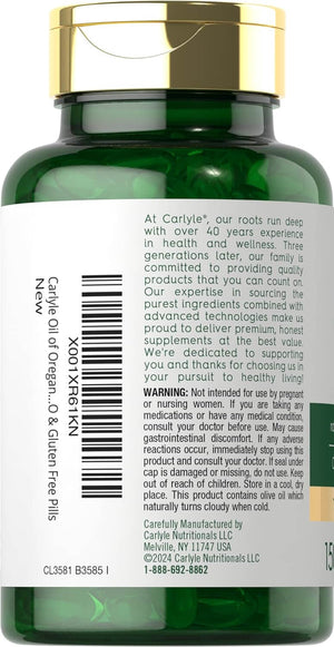Carlyle Oregano Oil 4000Mg Supplement | 150 Softgel Capsules | Contains Carvacrol | Non - Gmo & Gluten Free Formula - Vitamen Store