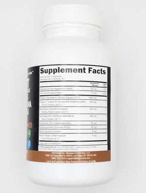 Clean Nutraceuticals Shilajit Supplement with Sea Moss, Tongkat Ali, Ashwagandha, Boron, Zinc, CoQ10, PQQ – Fulvic Acid Capsules – 90 Count – Resin, Gummy, and Powder Alternative - Vitamen Store