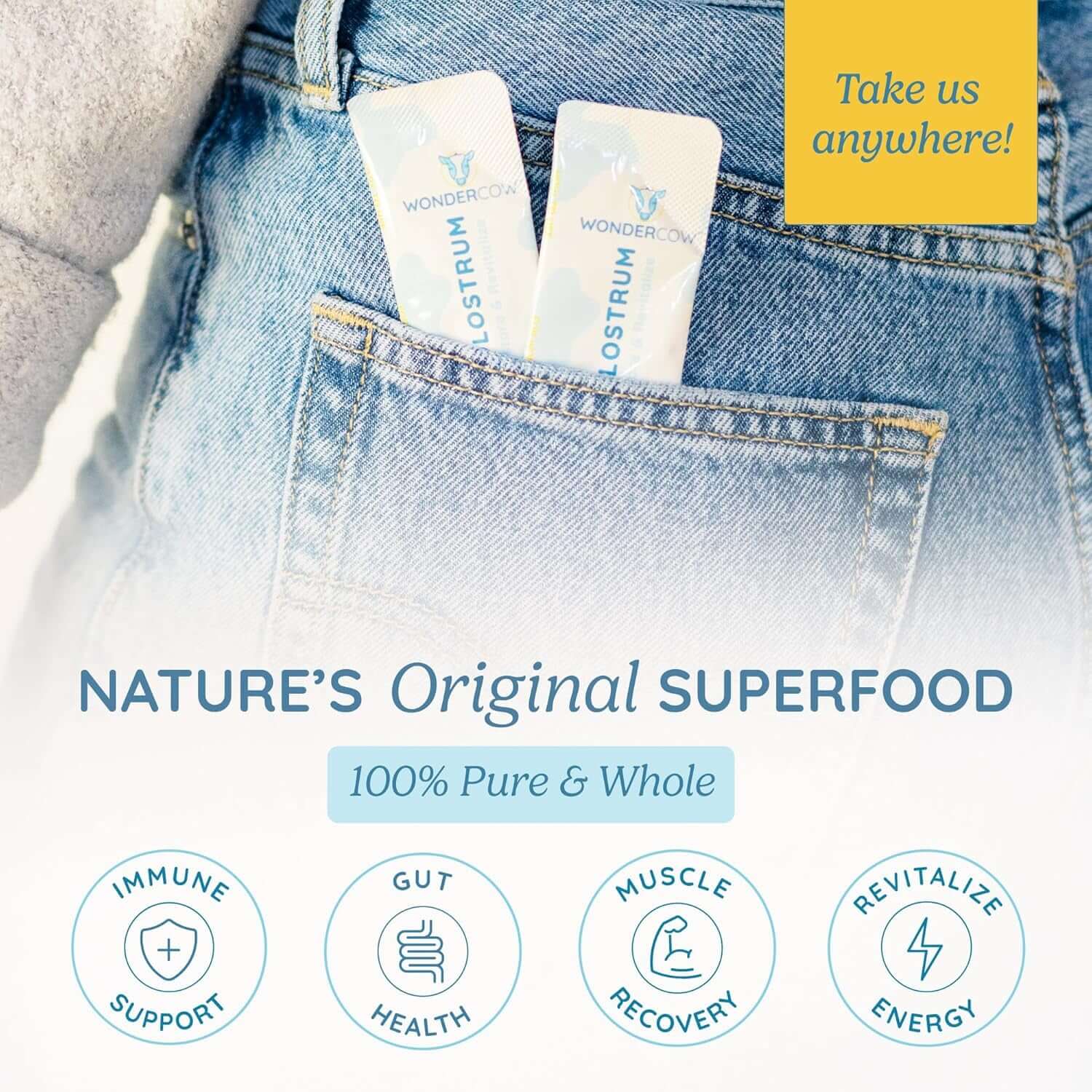 Colostrum Supplement Powder for Gut Health, Immune Support, Muscle Recovery & Wellness | Natural Igg Pure Whole Bovine Colostrum Superfood, Unflavored, 60 Servings - Vitamen Store