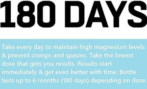 Cramp Defense® Magnesium – Organic, Non - Laxative, No Magnesium Oxide or Herbs – 180 Capsules - Vitamen Store