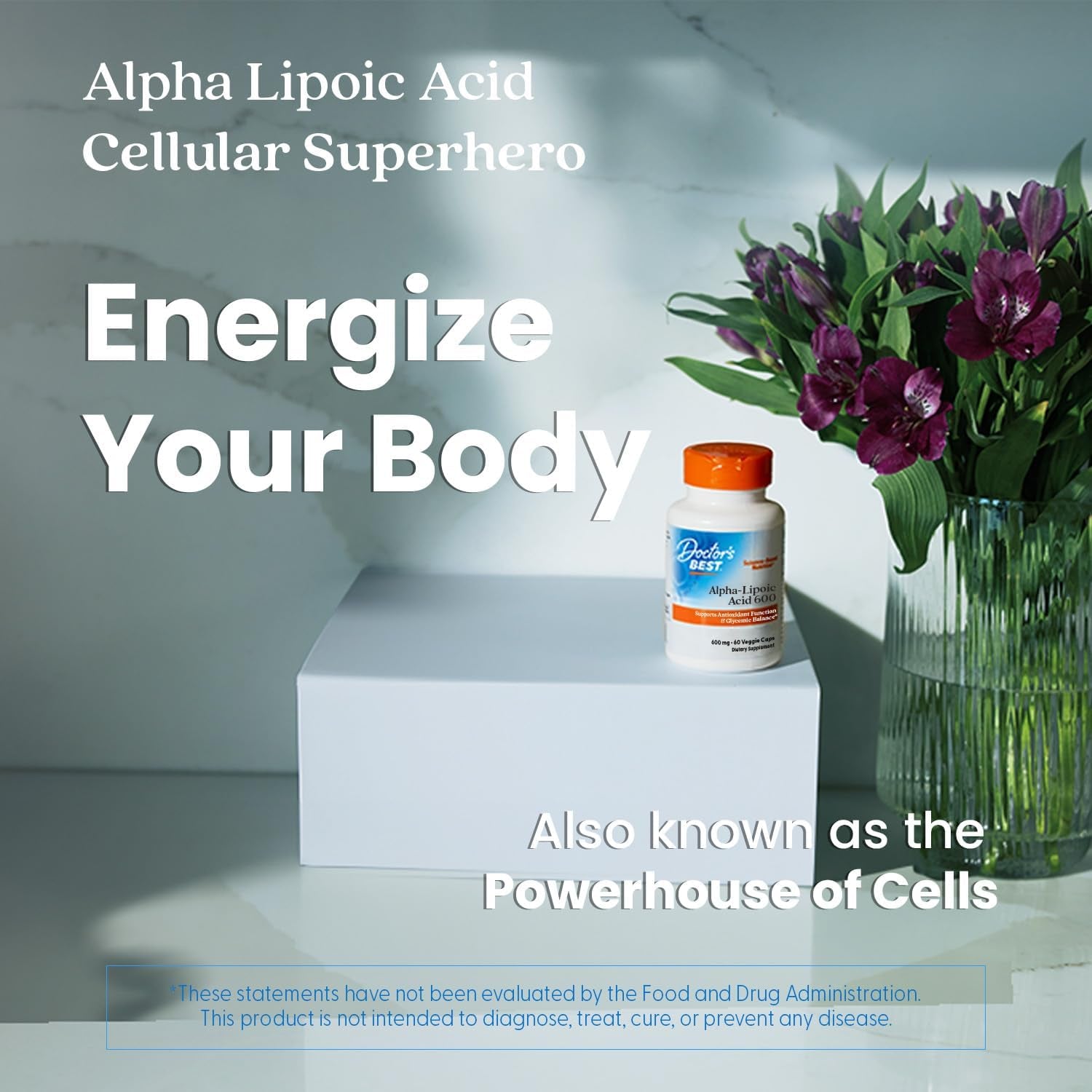 Doctor's Best Alpha - Lipoic Acid – 600 mg – 60 Vegan Capsules – Non - GMO, Gluten - Free, Soy - Free - Vitamen Store
