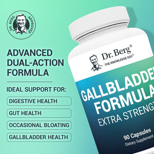 Dr. Berg Gallbladder Formula Extra Strength - with Ox Bile Powder and Conjugated Bile Acid - Full 45 - Day Supply - 90 Vegetable Capsules - Vitamen Store