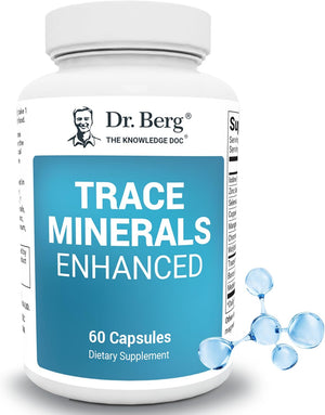 Dr. Berg Trace Minerals Enhanced Complex - Complete with 70+ Minerals Including 10 Mg of Zinc - Dietary Supplement - 60 Capsules - Vitamen Store