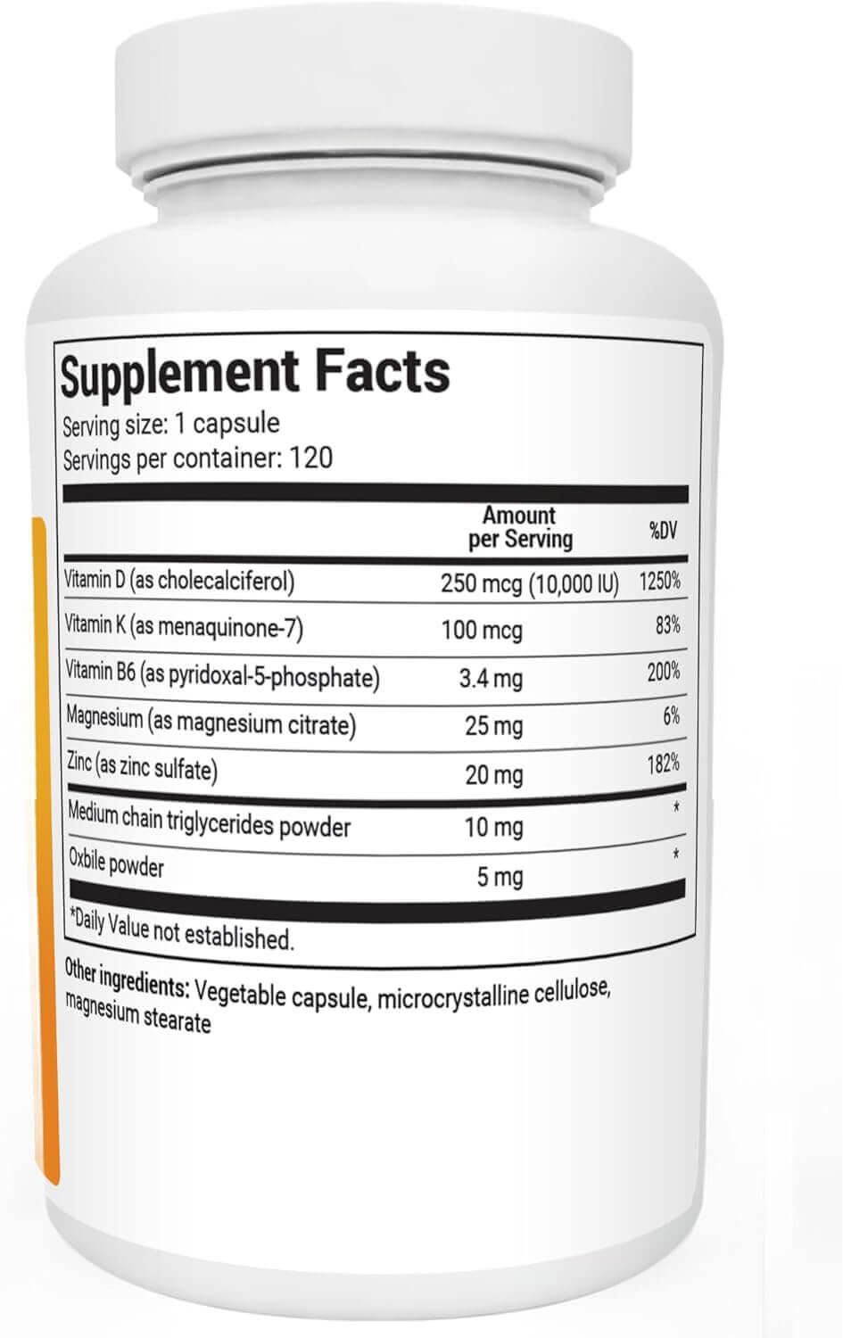 Dr. Berg'S Vitamin D3 K2 Supplement W/Mct Oil - Includes 10,000 IU of Vitamin D3, 100 Mcg MK7 Vitamin K2 - 120 Capsule - Vitamen Store