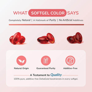 Eannatto Tocotrienols Vitamin E Supplement – Tocopherol Free, 125mg, 30 Softgels – Non - GMO & Gluten - Free - Vitamen Store