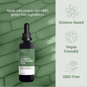 Earth Harmony Methylene Blue 1% USP Grade with Nano Liquid Gold - 2 Oz - Vitamen Store