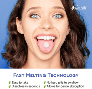 EZ Melts Multivitamin with Iron, Sublingual Vitamins, Vegan, Zero Sugar, Natural Cherry Flavor, 60 Fast Dissolve Tablets - Vitamen Store