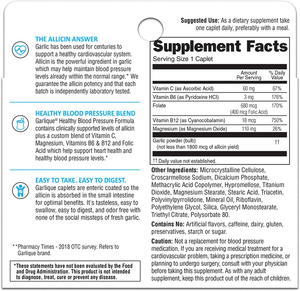 Garlique Healthy Blood Pressure Formula 60 ct - Vitamen Store
