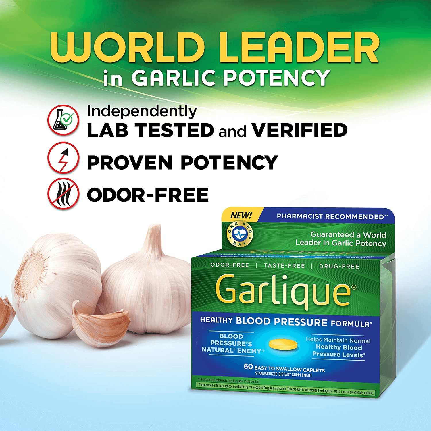 Garlique Healthy Blood Pressure Formula 60 ct - Vitamen Store