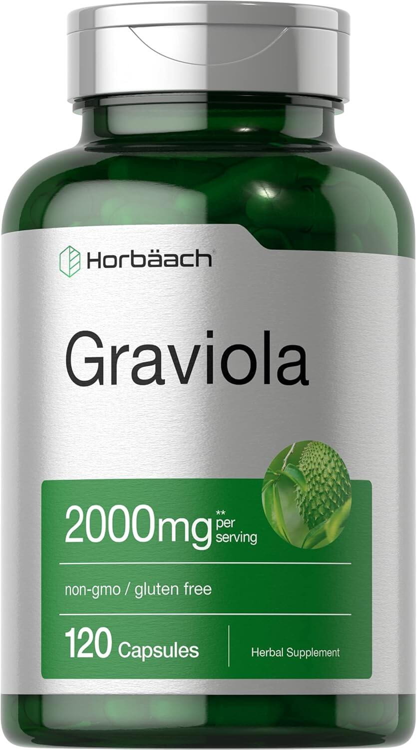 Graviola Extract 2000 Mg 120 Capsules | Non - Gmo, Gluten Free | Soursop (Annona Muricata) | by Horbaach - Vitamen Store