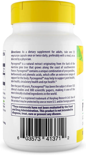 Healthy Origins Pycnogenol 100 Mg (Nature'S Super Antioxidant, Non - Gmo, Gluten Free, Cardiovascular Support), 60 Veggie Caps - Vitamen Store