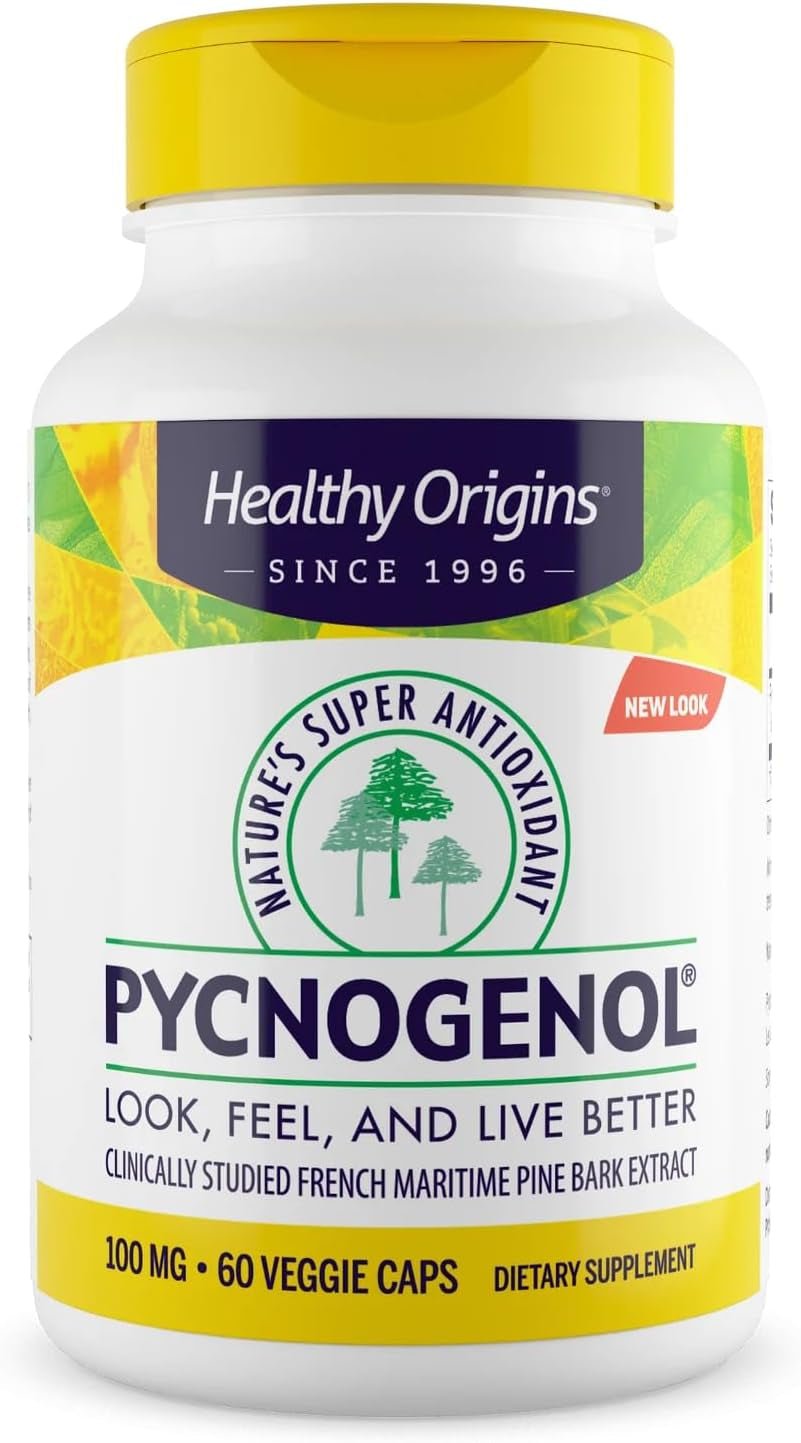 Healthy Origins Pycnogenol 100 Mg (Nature'S Super Antioxidant, Non - Gmo, Gluten Free, Cardiovascular Support), 60 Veggie Caps - Vitamen Store