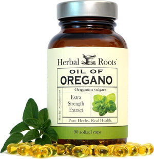 Herbal Roots Oil of Oregano – Mediterranean Oregano Oil – Extra Strength 150 mg – 90 Softgel Capsules - Vitamen Store
