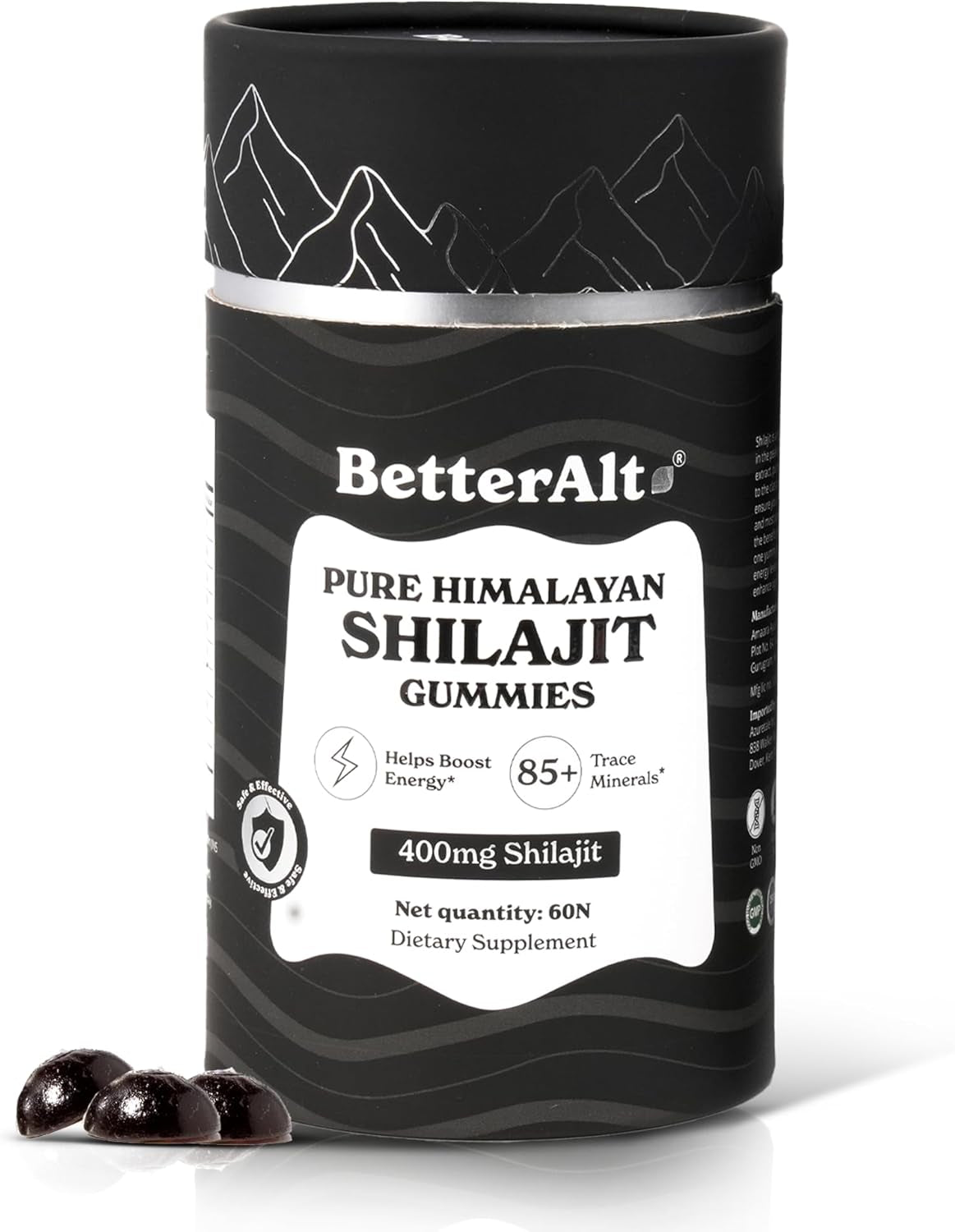 Himalayan Shilajit Gummies - Gold Grade Shilajit, 75%+ Fulvic Acid - Tamarind Flavor - 60 Count - Vitamen Store