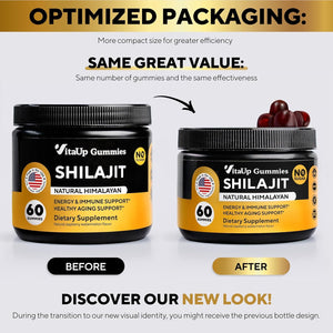 Himalayan Shilajit Gummies – Sugar - Free with Fulvic Acid – Individually Wrapped – 60 Gummies - Vitamen Store