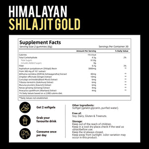 Himalayan Shilajit Gummies with Ashwagandha & Gokshura | 85+ Trace Minerals & Fulvic Acid | Organic, Non - Gmo Micronutrient Supplement for Men & Women | 100% Pure & Natural - Vitamen Store