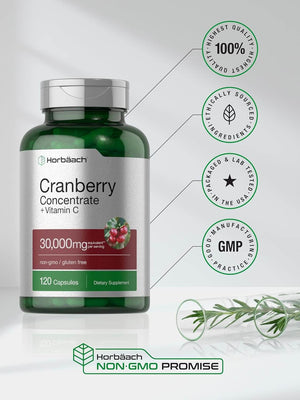 Horbaach Cranberry (30,000 mg) + Vitamin C 150 Capsules - Vitamen Store