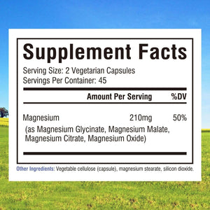 Innate Vitality Magnesium Complex - Magnesium Glycinate, Malate, Citrate, Oxide, Vegan & No Gluten, 90 Capsules - Vitamen Store