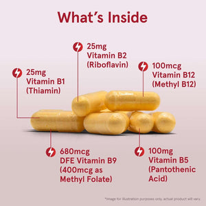 Jarrow Formulas B - Right, Optimized B Complex Featuring Vitamin B1, B2, B5, B6, B12 and B9 to Support Cellular Energy, Immune Health and Stress Management, 100 Veggie Capsules, up to a 100 Day Supply - Vitamen Store