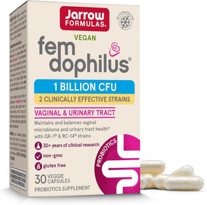 Jarrow Formulas Fem - Dophilus - 1 Billion Organisms per Serving - 30 Veggie Capsules - Women’S Probiotic - Urinary Tract Health - up to 30 Servings - Vitamen Store