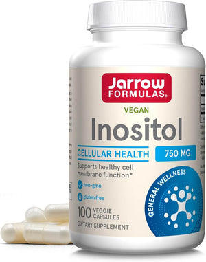 Jarrow Formulas Inositol 750 Mg, Dietary Supplement, 100 Veggie Capsules, up to a 100 Day Supply - Vitamen Store