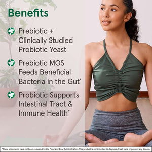 Jarrow Formulas Saccharomyces Boulardii Probiotics + MOS 5 Billion CFU Probiotic Yeast for Intestinal Health Support, Gut Health Supplements for Women and Men, 180 Veggie Capsules, 180 Day Supply - Vitamen Store