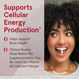 Jarrow Formulas Vitamin B12 5000 Mcg - Maximum Strength for Cellular Energy and Brain Health, 60 Cherry Chewable Tablets, B12 Vitamins 5000 Mcg - Vitamen Store