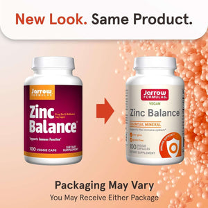 Jarrow Formulas Zinc Balance 15 mg with Copper – 100 Veggie Caps – Gluten‑Free & Vegan - Vitamen Store
