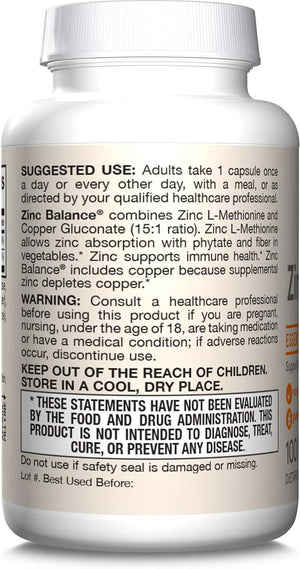 Jarrow Formulas Zinc Balance 15 mg with Copper – 100 Veggie Caps – Gluten‑Free & Vegan - Vitamen Store