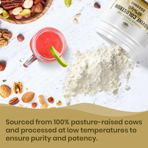 Kroppssund Bovine Colostrum Powder Supplement 3000 Mg - Extra High 60% Igg Bovine Colostrum - Gut, Bone, Exercise, Immune - 50 Servings (1 Bottle) - Vitamen Store