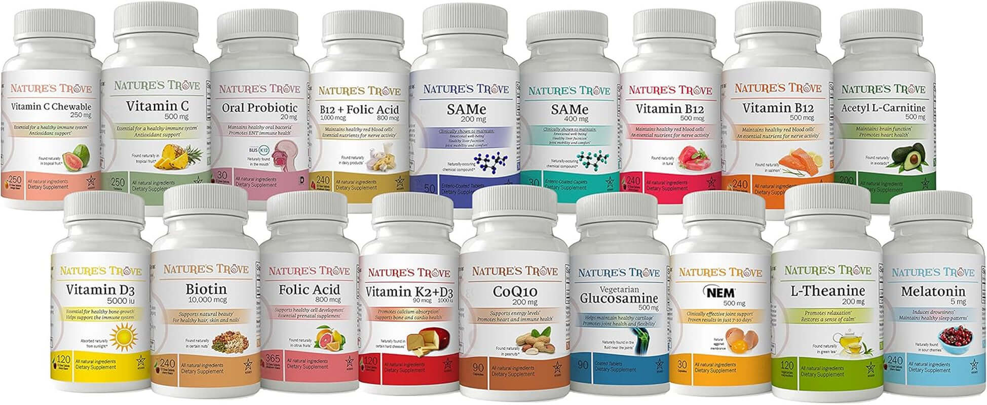 L - Theanine 200Mg by Nature'S Trove - 120 Vegetarian Capsules - Vitamen Store