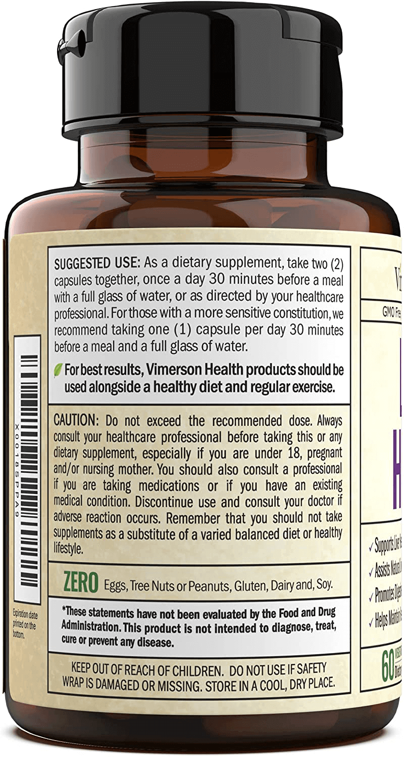 Liver Health Detox Support Supplement - Herbal Blend for Men & Women with Artichoke Extract, Milk Thistle, Turmeric, Ginger, Beet Root, Alfalfa, Zinc, Choline, Grape and Celery Seed. 60 Capsules - Vitamen Store