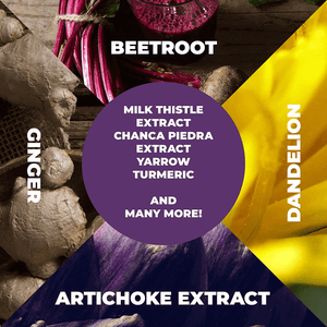Liver Health Detox Support Supplement - Herbal Blend for Men & Women with Artichoke Extract, Milk Thistle, Turmeric, Ginger, Beet Root, Alfalfa, Zinc, Choline, Grape and Celery Seed. 60 Capsules - Vitamen Store
