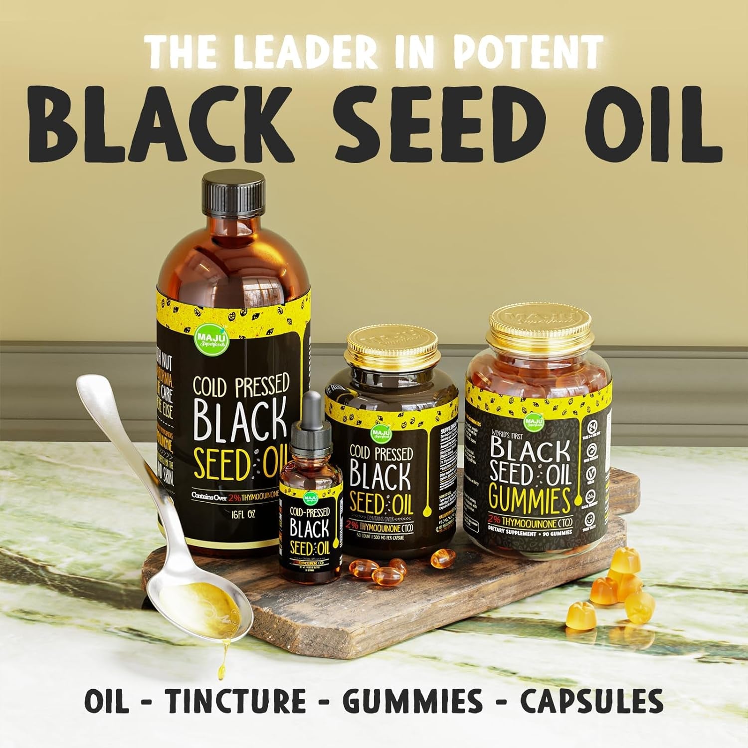 MAJU Black Seed Oil - 100% Turkish Black Cumin Seed Oil, Cold - Pressed, 8 oz Glass Bottle - Vitamen Store